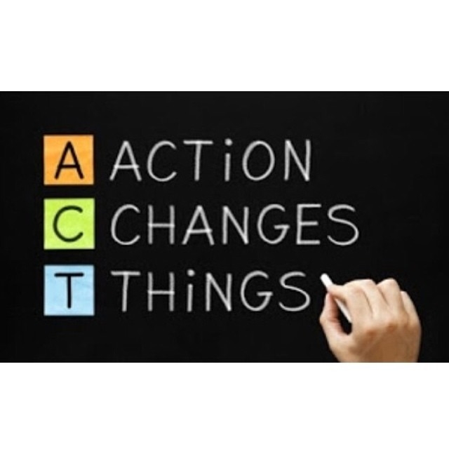 Action Changes Things Sign